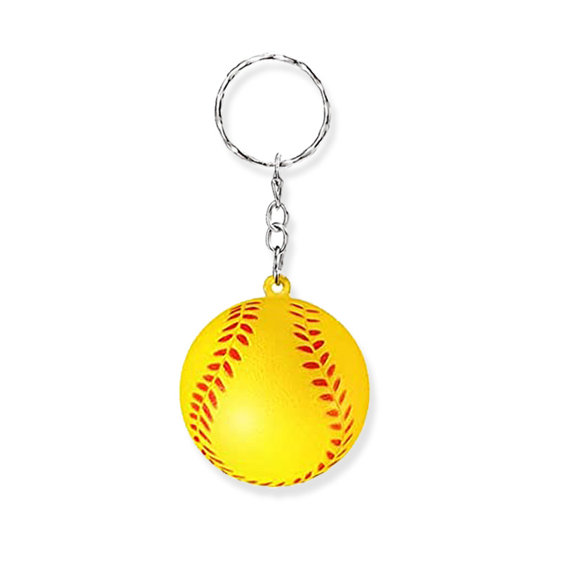 Porte-clés de baseball jaune 4.0