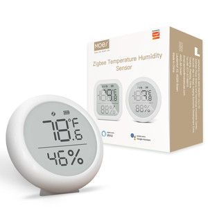 Tuya Smart ZigBee Sensor de temperatura y humedad Higrómetro interior Termómetro Detector con pantalla LCD digital - Product Image 1