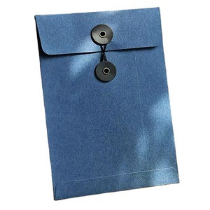 牛皮纸细绳领带信封带细绳和纽扣的回收信封 - Product Image 1