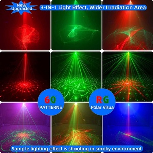 Yeni Aurora Mini sahne projektör ışık 8W lazer DJ disko parti tatil projeksiyon gece işık lambası KTV barlar için