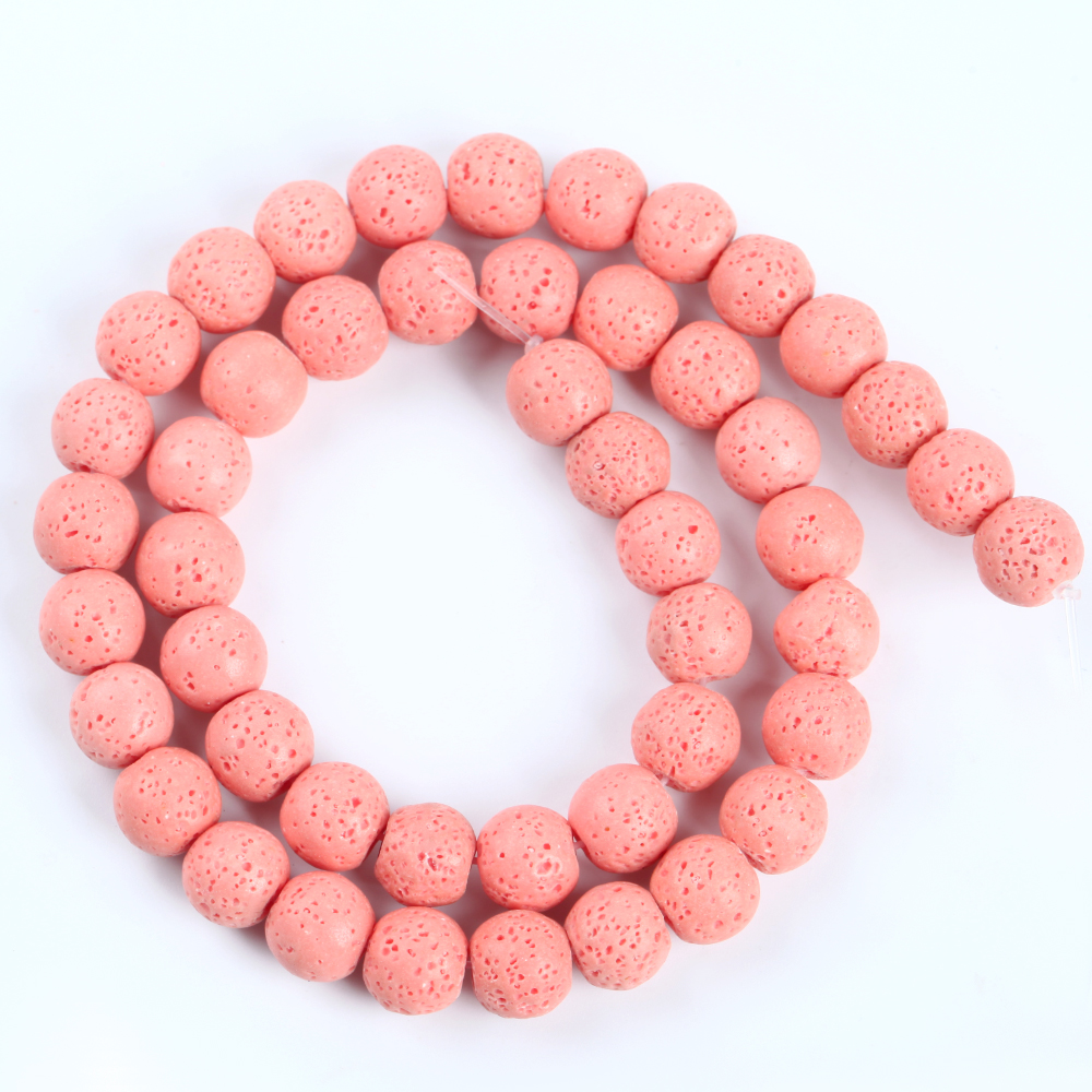 8mm 45pcs Pink Round Beads