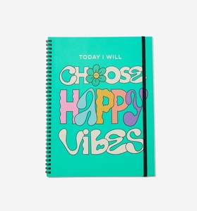 Cuadernos para estudiantes, venta al por mayor, cuadernos espirales impresos personalizados con banda elástica