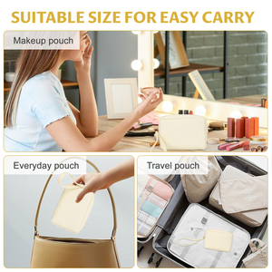 Tuval makyaj çantası toplu kişiselleştirilmiş boş küçük özel kozmetik çantaları kılıfı tuvalet ucuz asılı tuval makyaj çantası yapmak - Product Image 5
