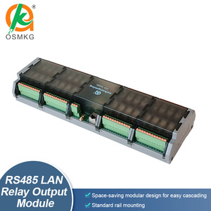 Oshangming 32 Placa de salida de relé 12V/24V Módulo de relé RS485 Lan Modbus RTU TCP para máquina AC DC - Product Image 4