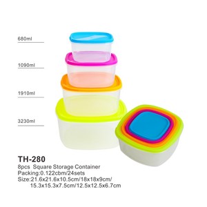 Contenedor de comida con tapa, juego de almacenamiento de alimentos anidados rectangulares de plástico, fiambrera - Product Image 2