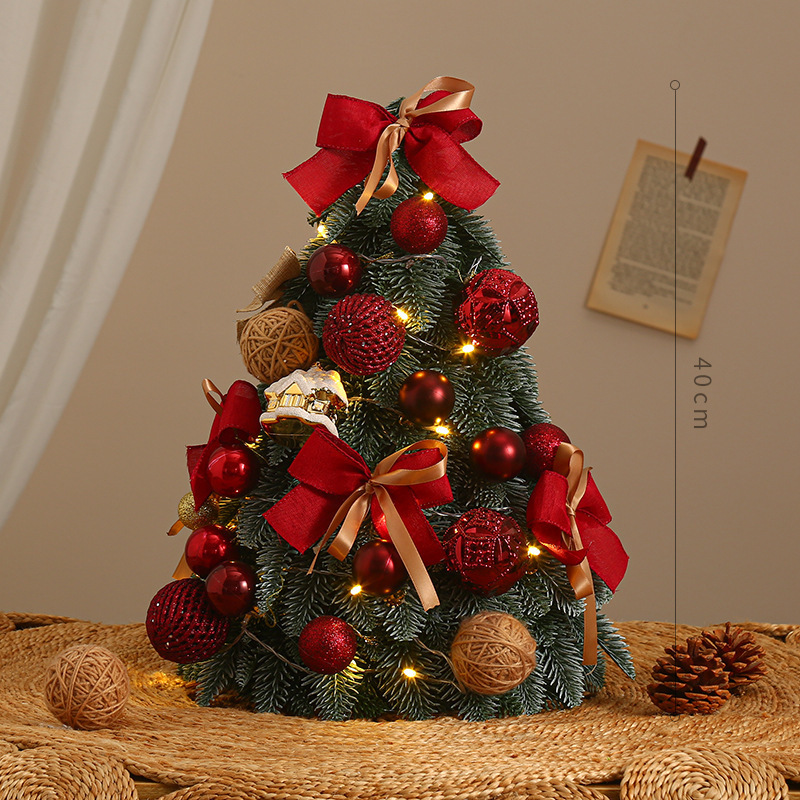 Pe christmas tree with lights-40cm
