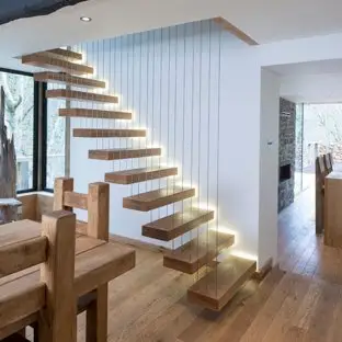 ACE merdiven Modern cam korkuluk görünmez ahşap kutu adım yüzen merdiven maliyeti