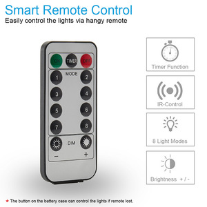 リモート制御usb銅線ストリングライト8機能低電圧スタークリスマス装飾ledライトストリング - Product Image 4