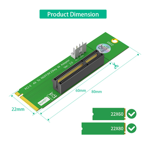 PCI-E 1X/4X การ์ดไปยัง NGFF คีย์ M.2อะแดปเตอร์ M - Product Image 4