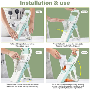 New Arrival Vegetable Cutting Machine ONCE for ALL Multifunctional <strong>Cutter</strong> <strong>4</strong> in <strong>1</strong> Mandoline Slicer and Chopper