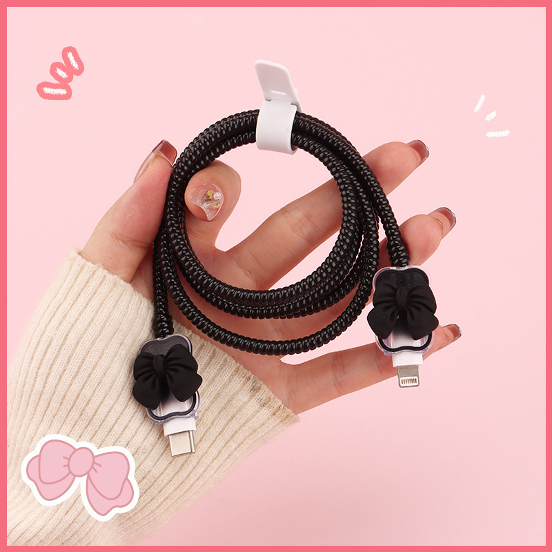 Para iPhone-lazo negro 4 piezas