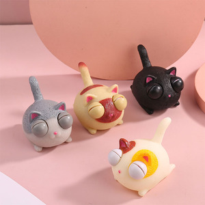 Non-Toxic ADHD and Quitting Bad Habits Squeeze Angry Cat for Autism Anti-stress Eye Wink Fidget Eye Popping Squishy <strong>Toys</strong>