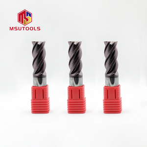MSU HRC55 Solid Carbide 4-Flute End Mill CNC Cutter with <strong>Weldon</strong> Shank Flat Square Milling Cutter Router Bits Coating Included - Product Image 1