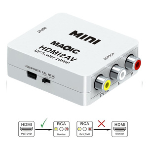 Yüksek kaliteli Mini hd 1080p ile kablosu Video ve ses Hdmi2av dönüştürmek 2 av 3 cvbs adaptörü hdmi rca dönüştürücü - Product Image 2