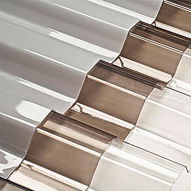 Material de construcción Techo Corrugado Policarbonato Hoja corrugada/Hoja de policarbonato corrugado Parasol transparente