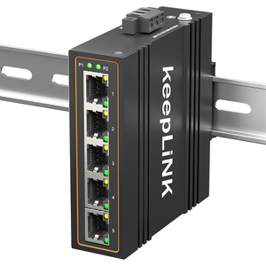 Açık Mini 5 Port endüstriyel anahtarı yönetilmeyen 10/100Mbps DIN ray otomasyon fabrika kompakt boyutu - Product Image 1