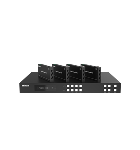 HDBaseT Matrix 4X4 150M สนับสนุนเสียงสกัด/4K 1080P downscaler/cec/poc/IR /audio/RS-232 /lan/web Gui 4K @ 60Hz YUV4:4:4 - Product Image 3
