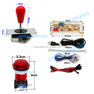 DIY 2-Player American Style <strong>Raspberry</strong> <strong>Pi</strong> <strong>Arcade</strong> Game Kit LED Push Buttons USB Encoder Cables Mame Jamma Pusher Machine - Product Image 2
