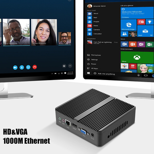 HLY Fanless Mini Computer PC J1800 N2840 dual core win10 pro barebone desktop Linux HTPC VGA WIFI 8G di Ram 120G SSD - Product Image 3