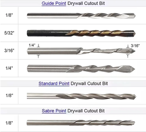 Tongyu 3/16 מדריך נקודת גבס לחתוך את 5/32 zip קצת נתב 1/8 1/4 hss עבור ספירלה ראה סיבוב כלי חיתוך sheetrock חיתוך sheetrock - Product Image 6