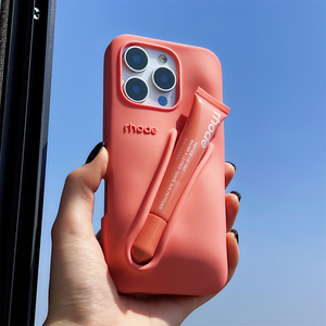 3D Silicone <strong>Rhode</strong> Phone case With Lip Gloss for iPhone 11 12 13 14 15 16 Pro <strong>Max</strong> Lipgloss Balm Rubber Set Lipstick Back Cover