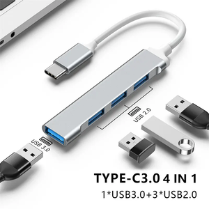 จากโรงงาน4พอร์ตใน1 <span class=keywords><strong>USB</strong></span> ฮับ3.0 Type C ไปยัง <span class=keywords><strong>USB</strong></span> 4พอร์ตหลายอะแดปเตอร์ฮับ OTG Type-C สำหรับอุปกรณ์เสริมคอมพิวเตอร์โทรศัพท์ - Product Image 3