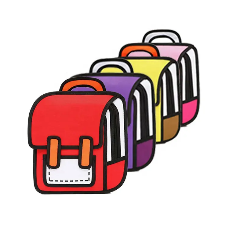 2023 Fashion Casual Schoolgirl Schoolbag Elegant Casual 2D Cartoon Bag Backpacks