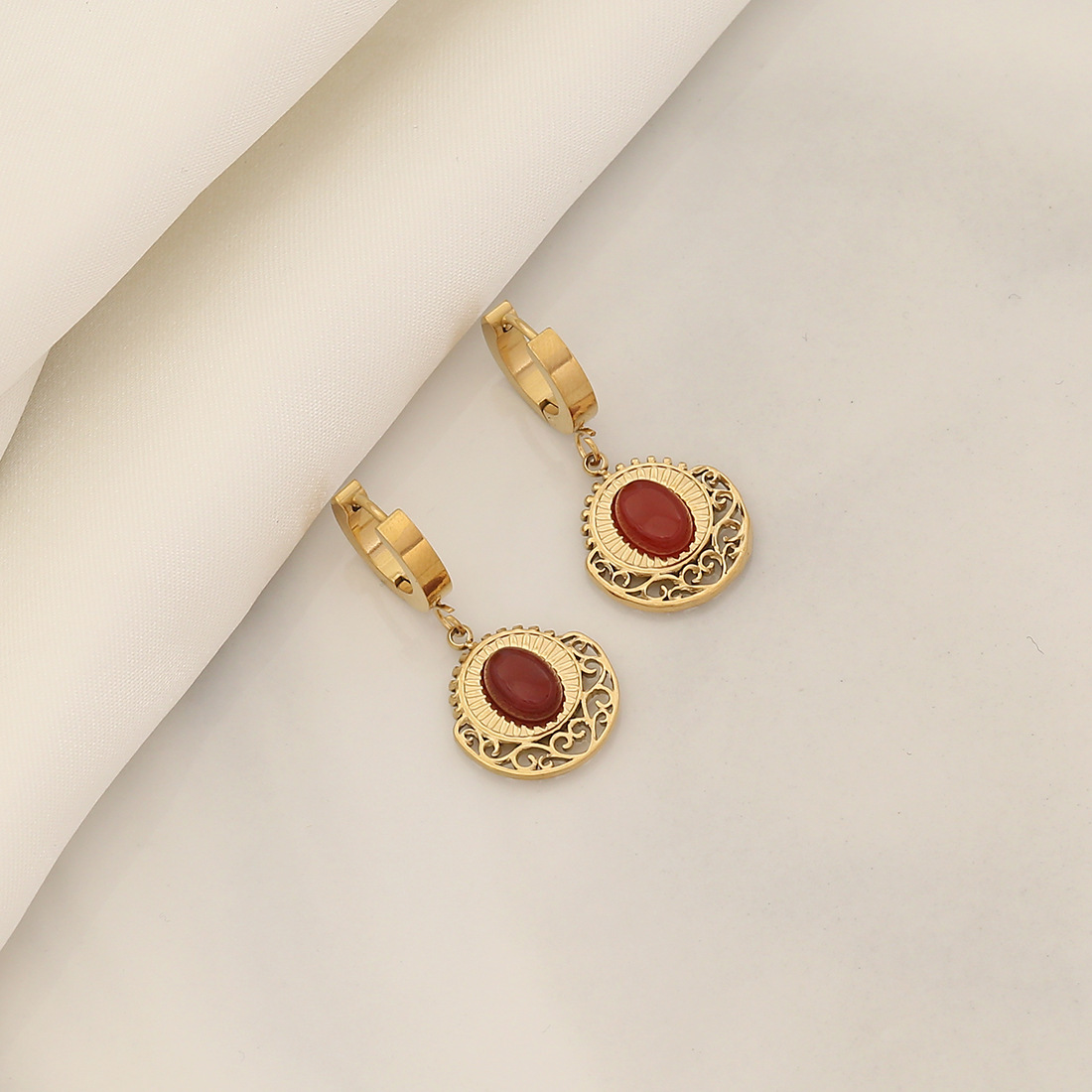 Red earrings