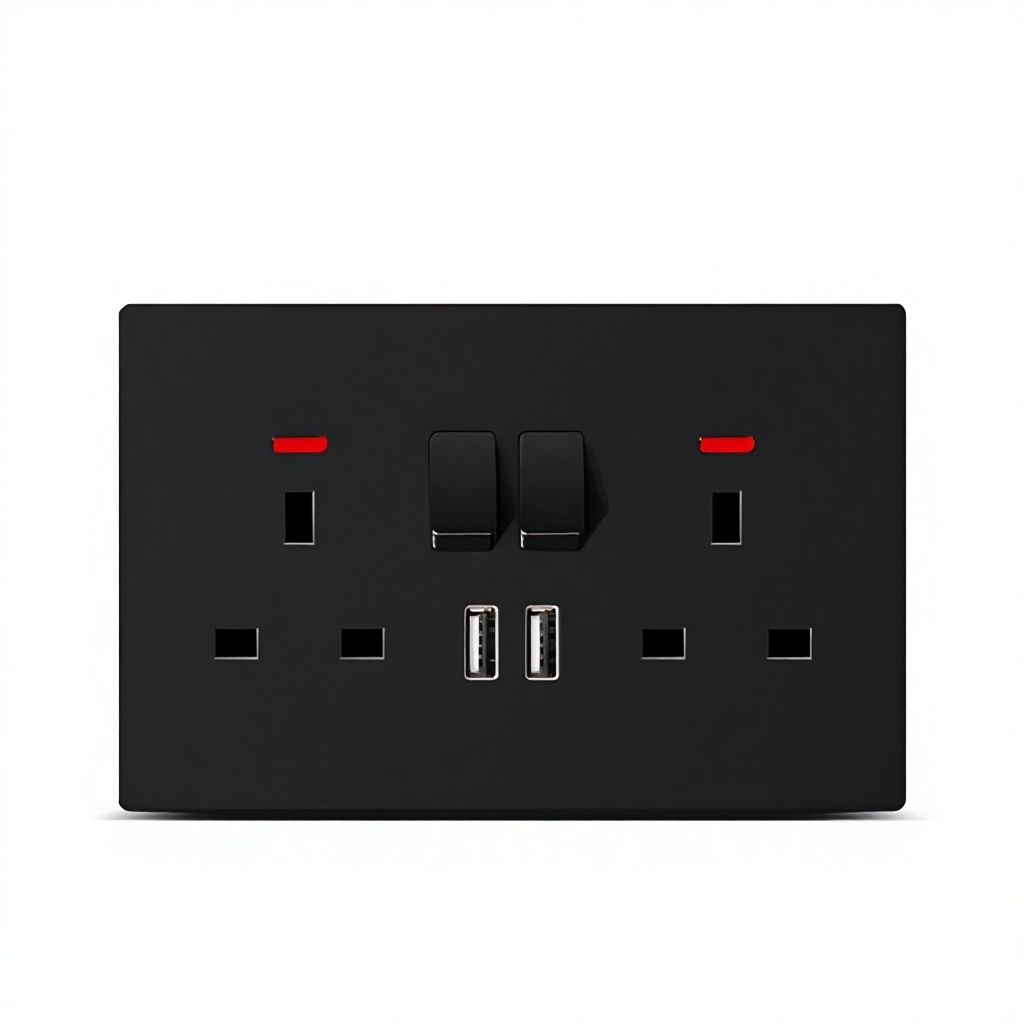 Interruptor dual 13a con usb