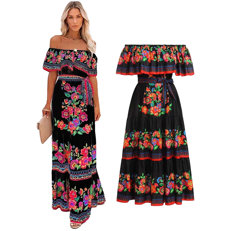 Black Mexican dresses