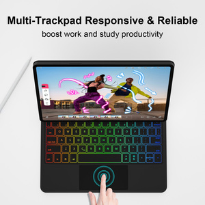 Funda de teclado de estilo mágico para Samsung Galaxy Tab S9 FE 5G 10,9 '', S9/S8/S7 11'', soporte magnético voladizo flotante, retroiluminación LED - Product Image 6