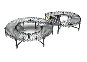 Sistema de transporte Transportador motorizado Transportador de rodillos de potencia flexible para cajas de carga y descarga