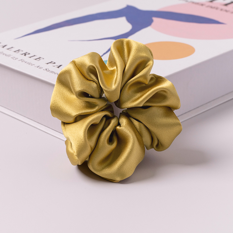 Starburst Gold Silk Scrunchie 4cm