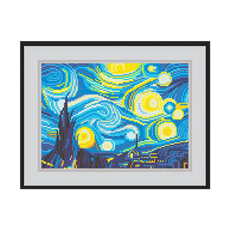 Best Selling Luminous Diamond Bordado O Céu Estrelado Diy Cenário Brilhante Diamante Pintura Artesanato Decoração Para Adultos