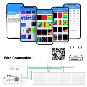 Светодиодный контроллер SP801E Wifi Art-Net волшебный светодиодный матричный модуль панели WS2812B WS2811 световая полоса Беспроводное управление iOS Android DC5-24V - Product Image 4
