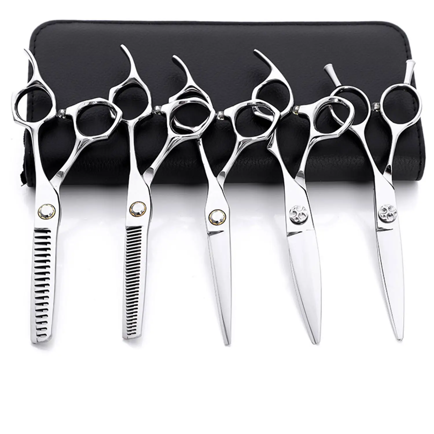 SHIMAMO 6 inches Flat screw professional hair scissors cut hair cutting salon barber thinning shears sets hairdressing scissors Tijeras