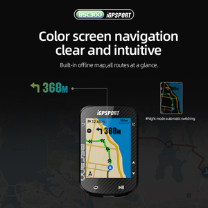 BSC300 alta calidad GPS bicicleta ordenador inalámbrico velocímetro pantalla a Color carretera MTB modo Dual BLE Ant bicicleta ordenador IGS620 - Product Image 4