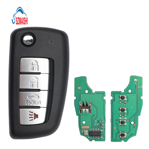 SZMAISHI 3 + 1 düğmeler Flip katlanır uzaktan araba anahtarı niçip 433MHz FCCID KBRASTU15 için niss-bir araç Transponder tuşları - Product Image 1