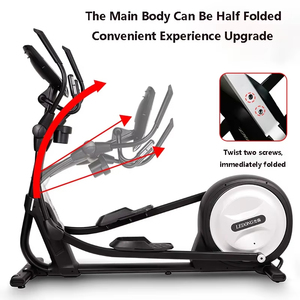 Firstfitジム商用多機能フィットネストレーナー16抵抗レベル折りたたみ楕円マシン - Product Image 3