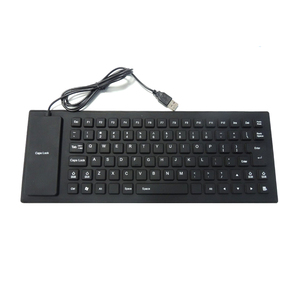 2023 Novo hot Dobrável Teclado De Gel De Sílica USB Com Fio Macio À Prova D' Água Roll Up teclados para Laptop Notebook