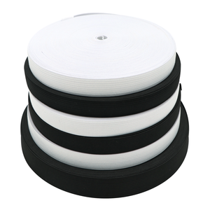 Banda elástica de color personalizado respetuoso con el medio ambiente, correa elástica de alta calidad, banda web elástica trenzada de suave punto de color negro para coser - Product Image 4