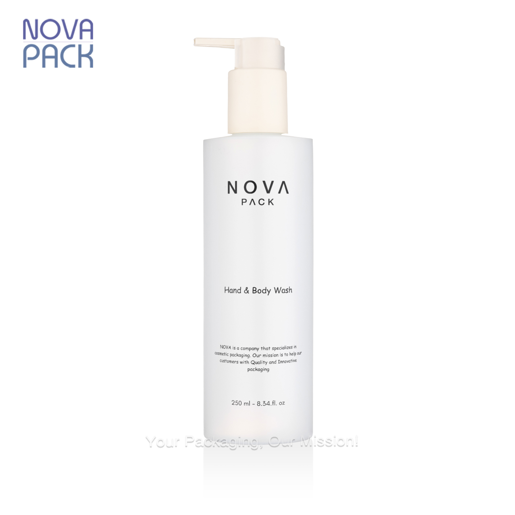 Bouteille de couleur naturelle + pompe de verrouillage colorée