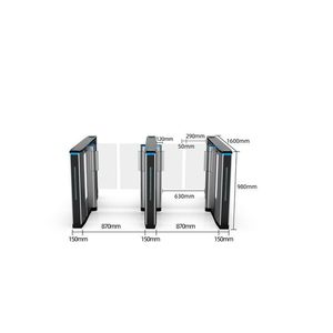Rifornimento di fabbrica buone vendite tornello in acciaio inox di sicurezza sistema di controllo di accesso passaggio automatico Flap barriera cancello - Product Image 1