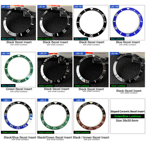 Sáng dốc gốm bezel chèn 38*30.6mm dốc bezel cho sxk007 009 011 Mod Đồng hồ đeo tay bộ phận" - Product Image 2
