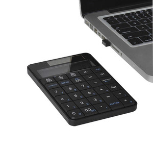 Tastiera Wireless 2.4G Mini tastiera numerica USB Wireless 2 in 1 con tastiera dello schermo di visualizzazione della calcolatrice per l'ufficio del computer portatile del PC
