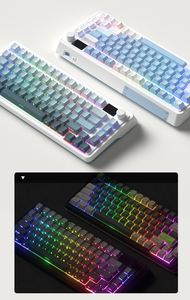 FL ESPORTS CMK75 Teclado mecánico de 82 teclas Intercambio en caliente RGB 2,4G Teclado inalámbrico con cable Bluetooth para computadora - Product Image 4