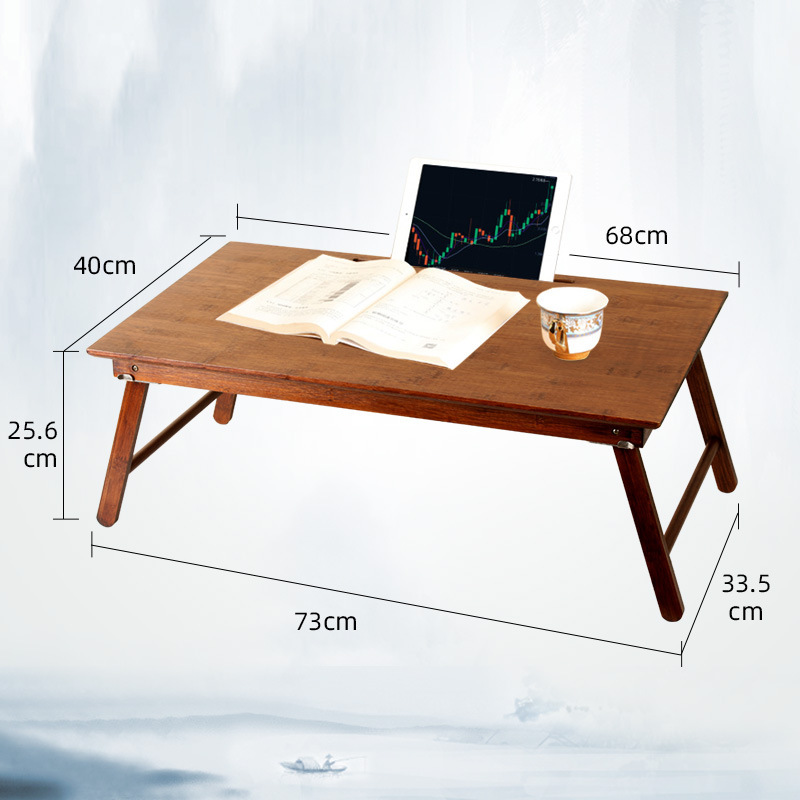 Table pliante plate couleur bois noyer 680*400*256