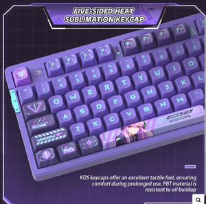 ATK V87 Pro OEM teclado-espaciador instalación 2,4G/BT/cable tri-modo RGB intercambiable en caliente PBT Keycaps Keychron K8 Pro reemplazo