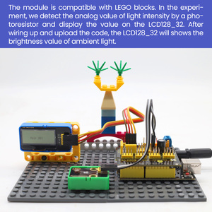 Arduinoフォトレジスター用の (出力) シェル付きのレゴオプションと互換性のあるKeyestudioプログラマブルフォトレジスターセンサーモジュール - Product Image 6