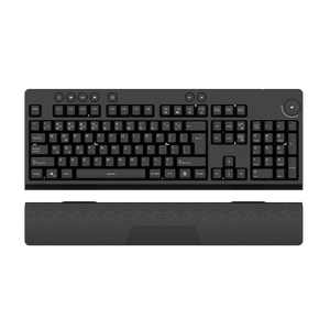 Aikun GX650 Teclado para juegos con interruptor de goma Reposamuñecas Teclas macro Control de volumen multimedia Modos de retroiluminación dinámica